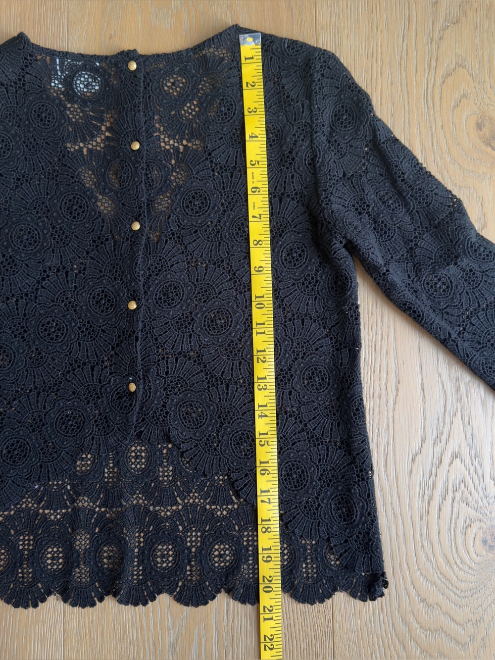 Sezane Black Lace Colette Blouse - FR 36 - Picture 7 of 8